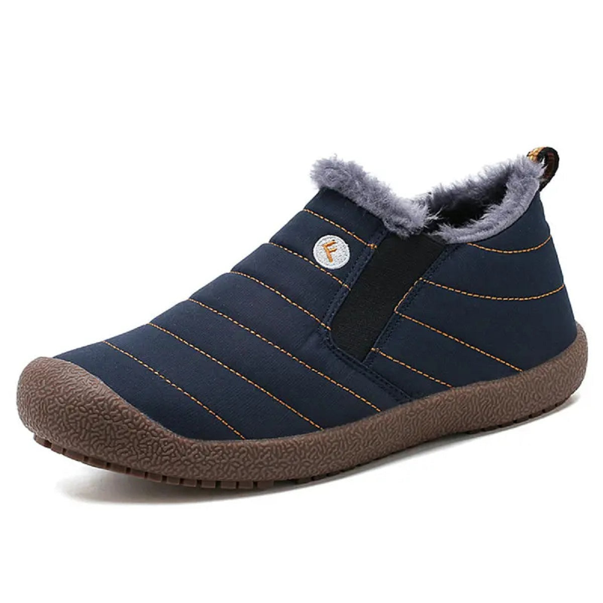 Cozy Fleece-Lined Cotton Slippers for Winter with Anti-Slip Sole