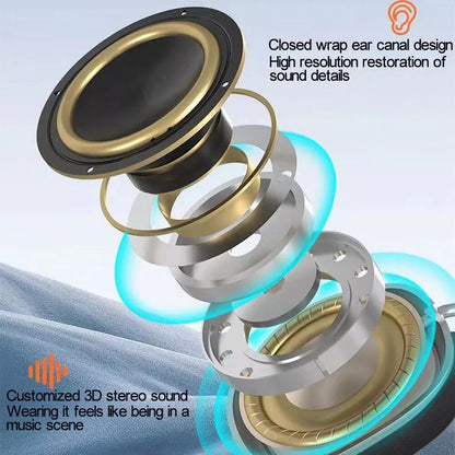 Bluetooth Headphones - Lightweight Design with Deep Bass and Clear Treble