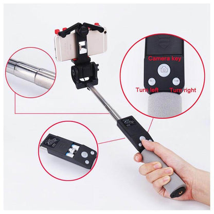 360° Rotating Selfie Stick with Bluetooth Remote Control