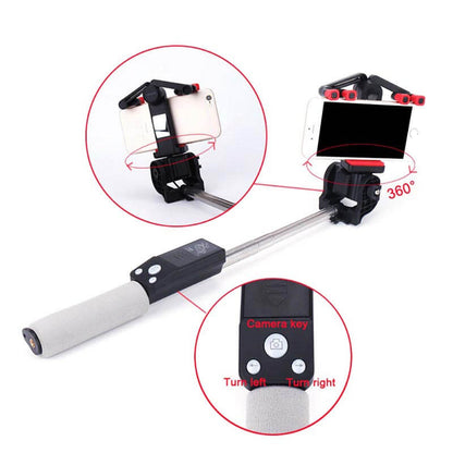 360° Rotating Selfie Stick with Bluetooth Remote Control