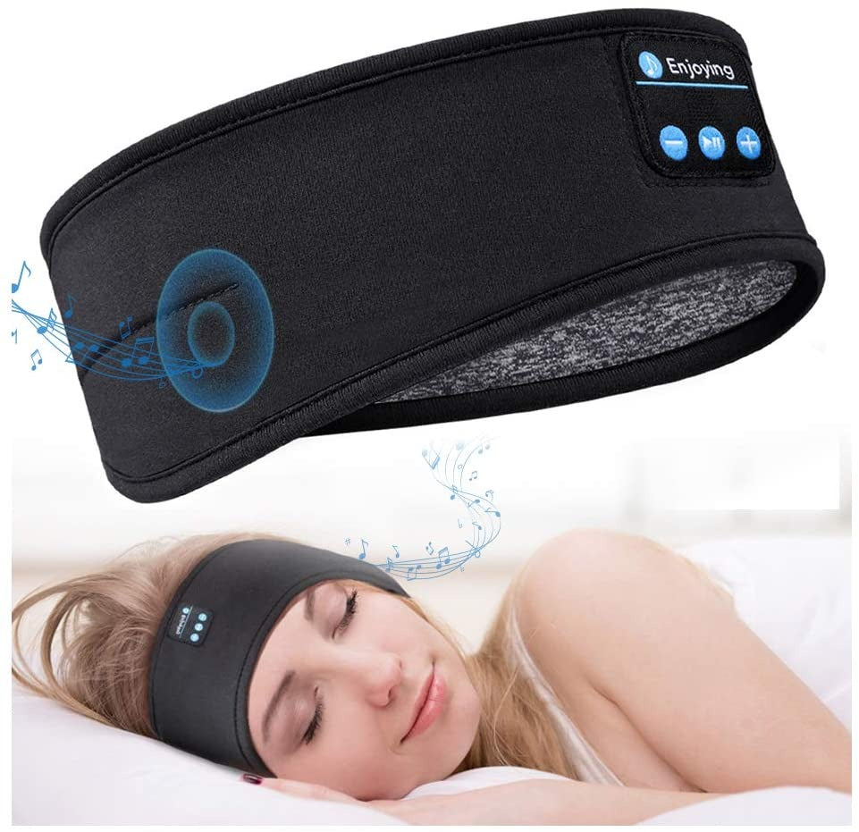 Bluetooth Headband with Sleep Mask and Earphones