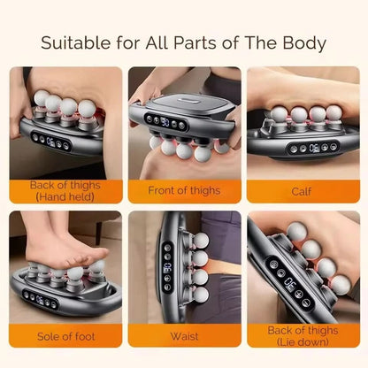 ErgoPulse Massage Gun with Dual Grip and Eight Therapeutic Nodes