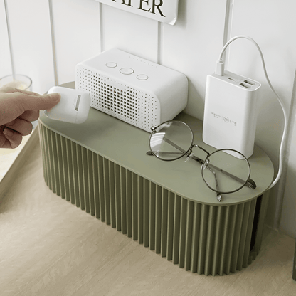 Ribbed Cable Storage Box for Cord Organization – Minimalist Design