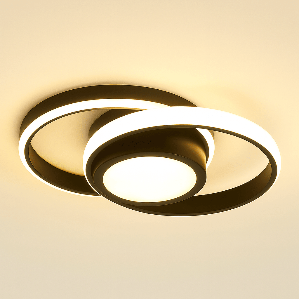 Double Ring LED Ceiling Light - Modern Minimalist Lighting Fixture