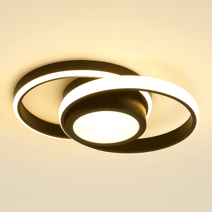 Double Ring LED Ceiling Light - Modern Minimalist Lighting Fixture