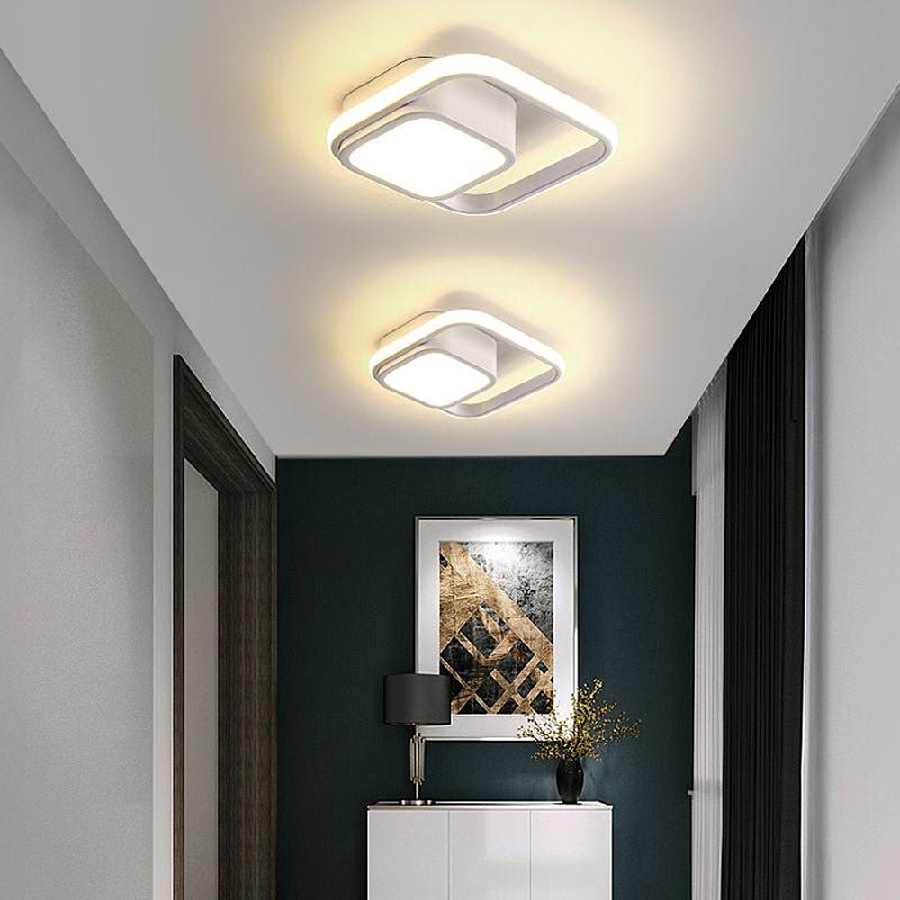 Double Ring LED Ceiling Light - Modern Minimalist Lighting Fixture