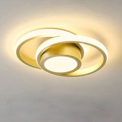 Double Ring LED Ceiling Light - Modern Minimalist Lighting Fixture