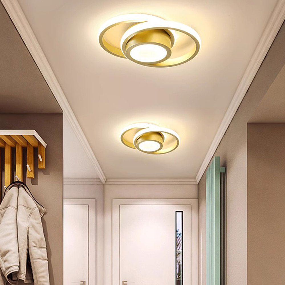 Double Ring LED Ceiling Light - Modern Minimalist Lighting Fixture
