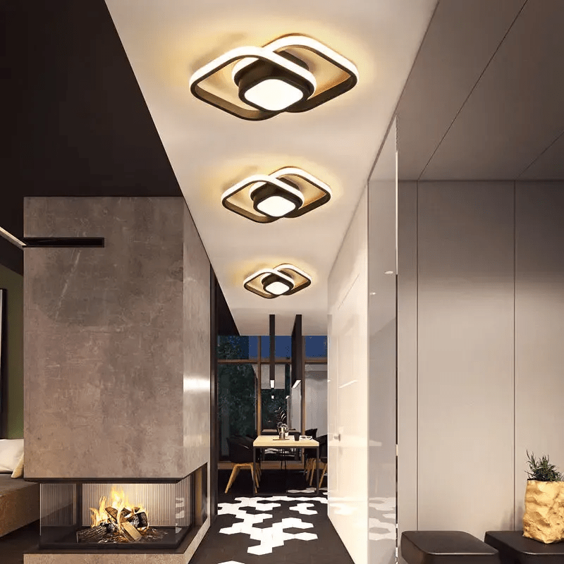 Double Ring LED Ceiling Light - Modern Minimalist Lighting Fixture