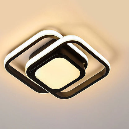 Double Ring LED Ceiling Light - Modern Minimalist Lighting Fixture