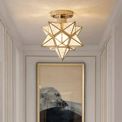Vintage Star Metal Design Ceiling Light Fixture