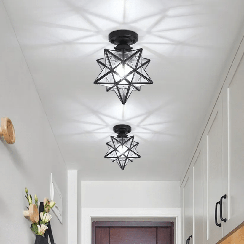 Vintage Star Metal Design Ceiling Light Fixture