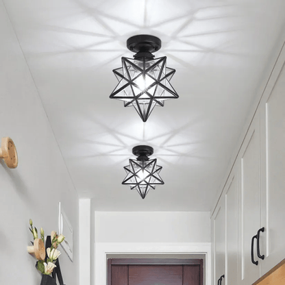 Vintage Star Metal Design Ceiling Light Fixture