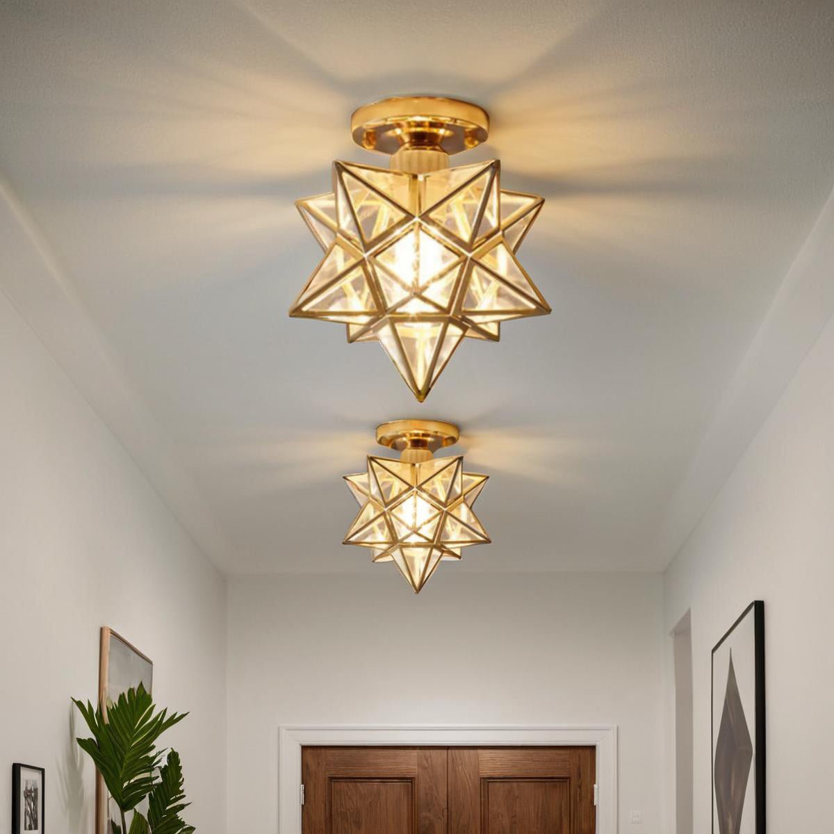 Vintage Star Metal Design Ceiling Light Fixture