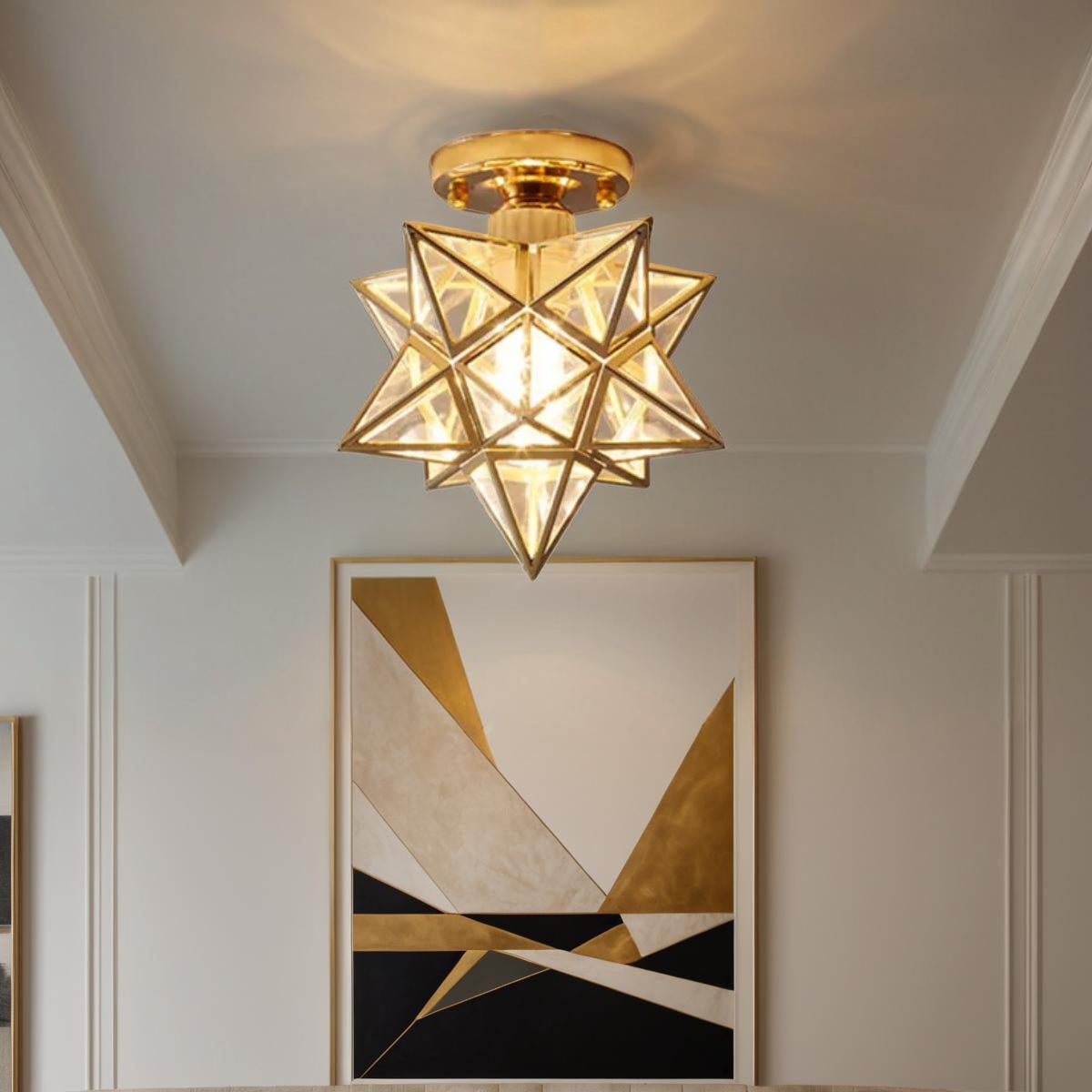 Vintage Star Metal Design Ceiling Light Fixture