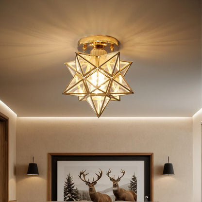 Vintage Star Metal Design Ceiling Light Fixture