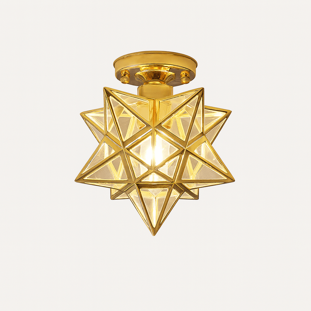 Vintage Star Metal Design Ceiling Light Fixture