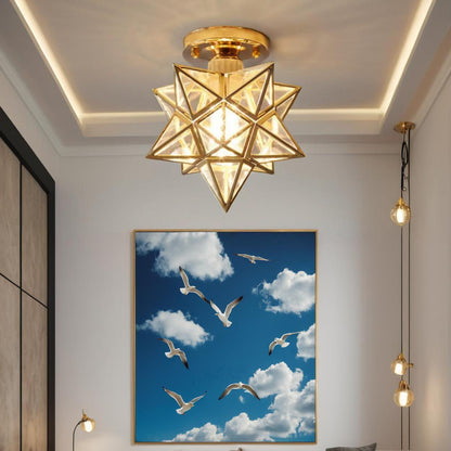 Vintage Star Metal Design Ceiling Light Fixture