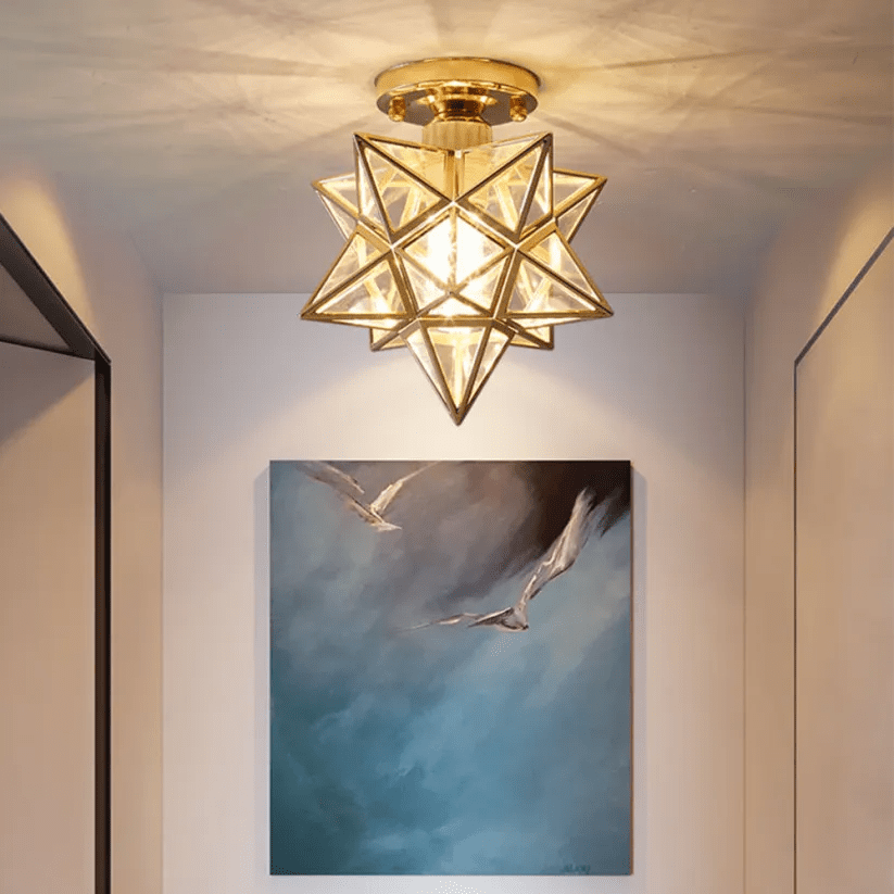 Vintage Star Metal Design Ceiling Light Fixture