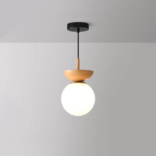 Wooden Pendant Light - Elegant Japanese Zen Design