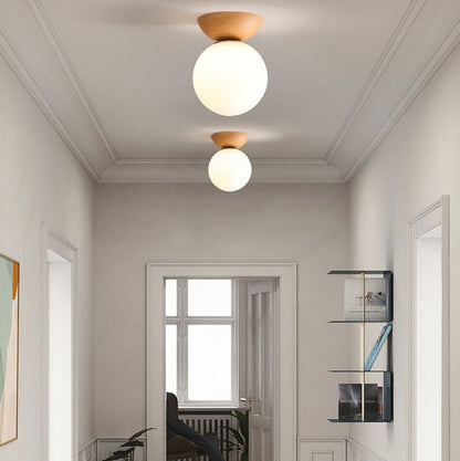 Wooden Pendant Light - Elegant Japanese Zen Design