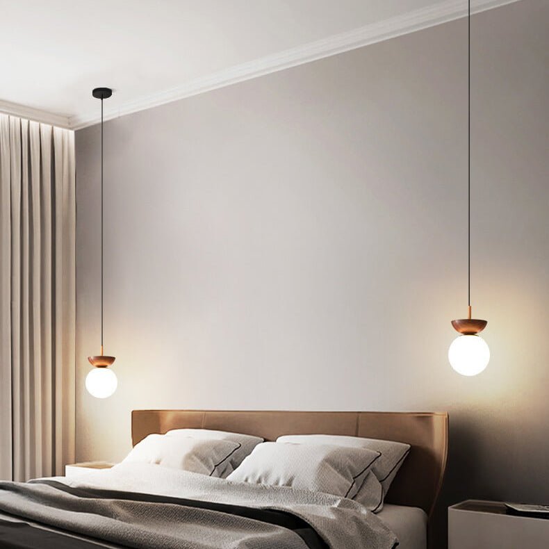 Wooden Pendant Light - Elegant Japanese Zen Design