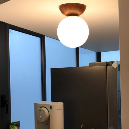 Wooden Pendant Light - Elegant Japanese Zen Design