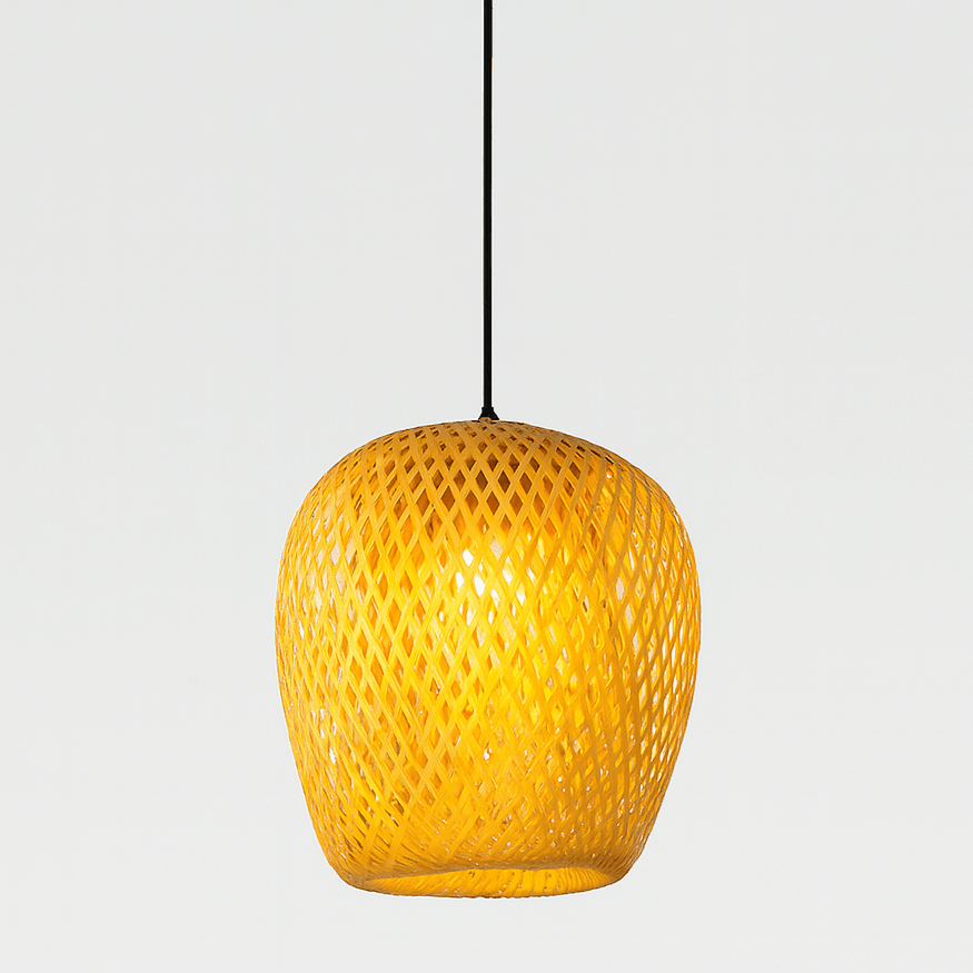 Handcrafted Bamboo Pendant Light – Stylish Oriental Ambient Fixture