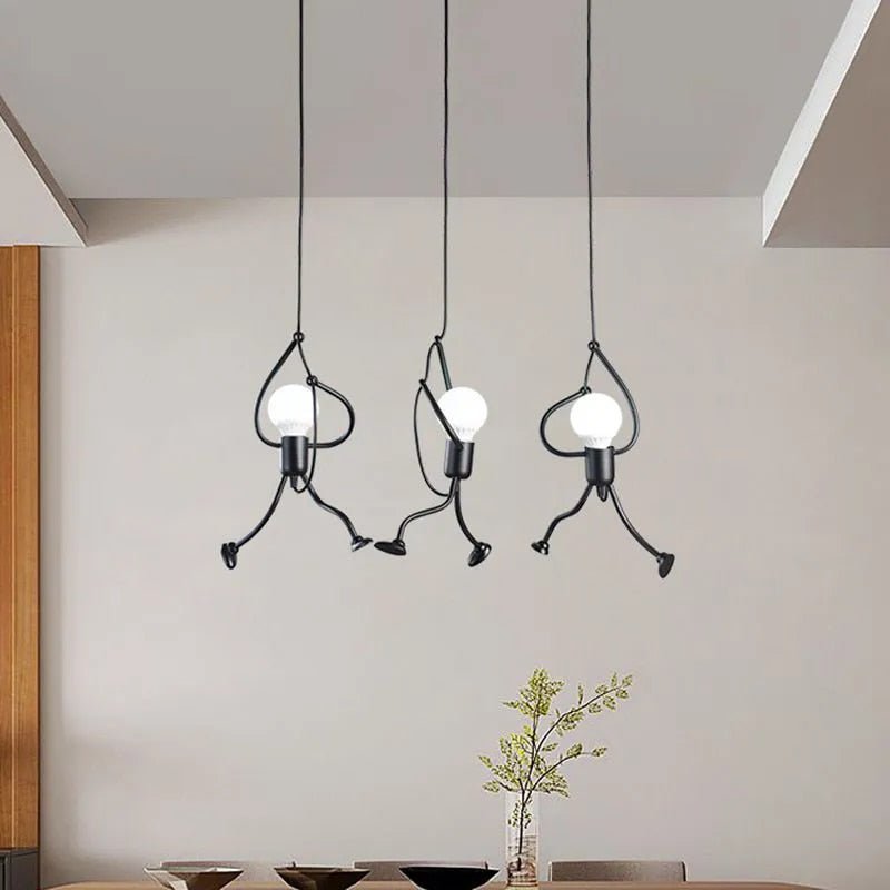 Retro Pendant Light - Decorative Iron Finish with Mounting