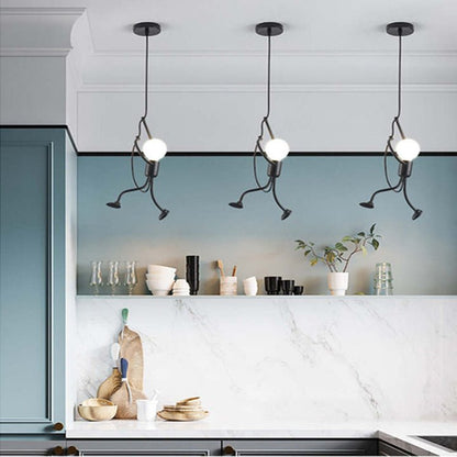 Retro Pendant Light - Decorative Iron Finish with Mounting
