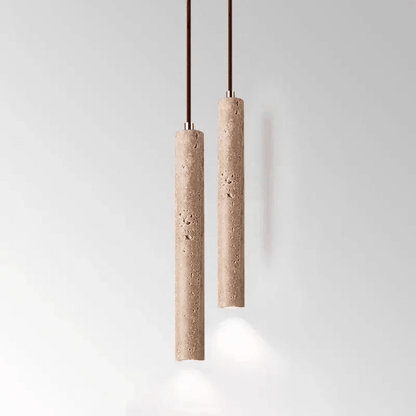 Minimalist LED Chandelier in Travertine Design - Pendant Lamp