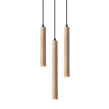 Minimalist LED Chandelier in Travertine Design - Pendant Lamp