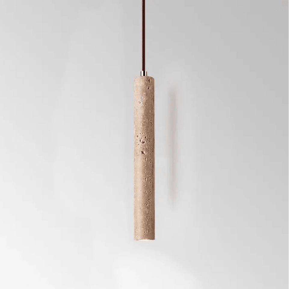 Minimalist LED Chandelier in Travertine Design - Pendant Lamp