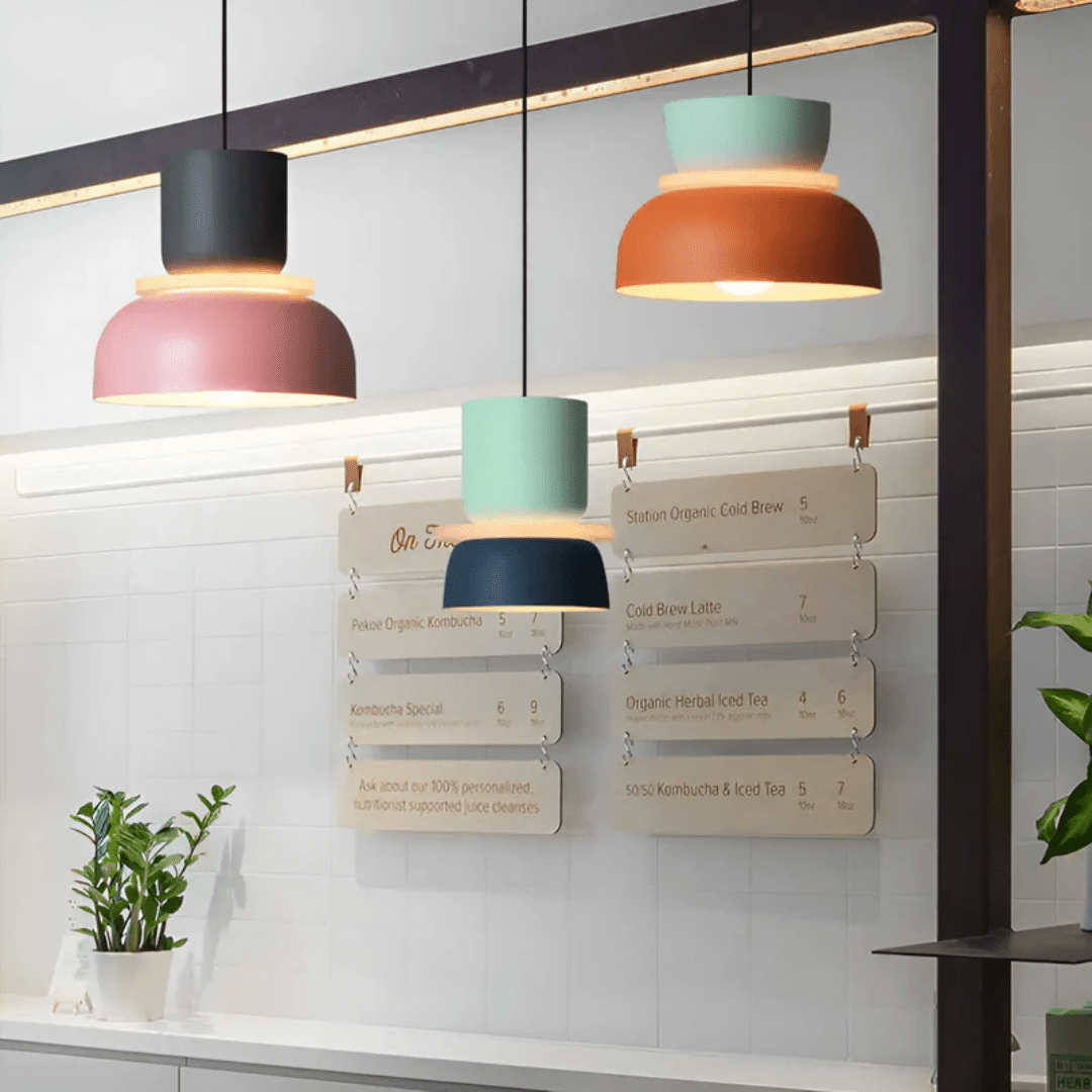 Colorful Macaron LED Pendant Light Fixture
