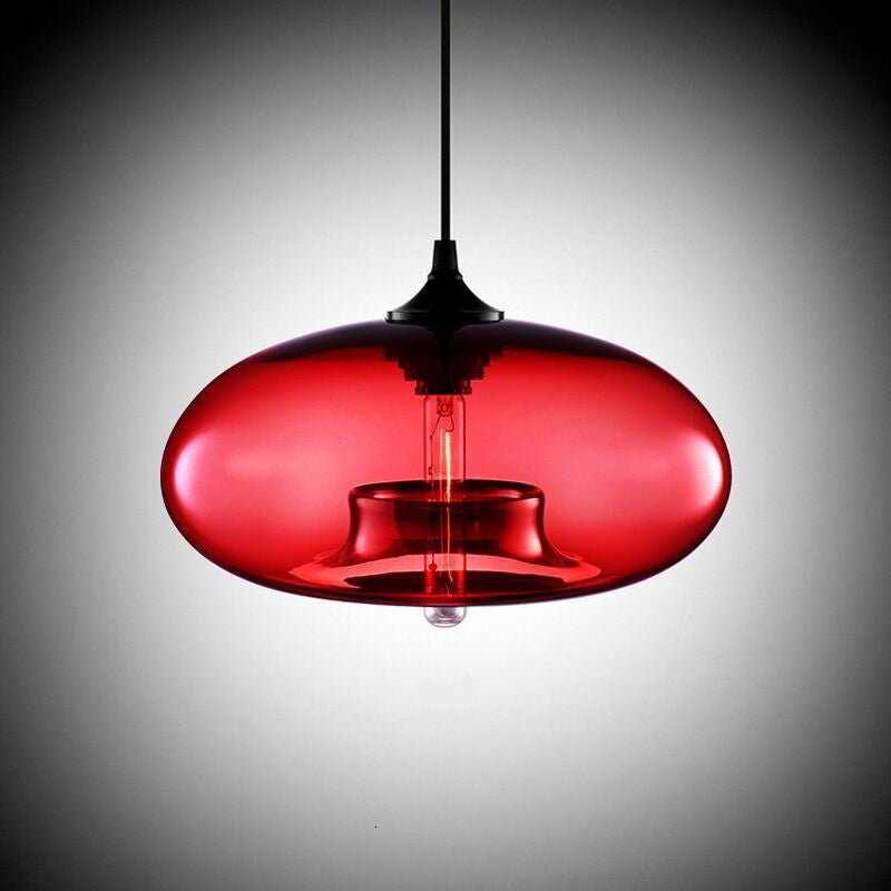 Colored Glass Pendant Light - Modern Hanging Design