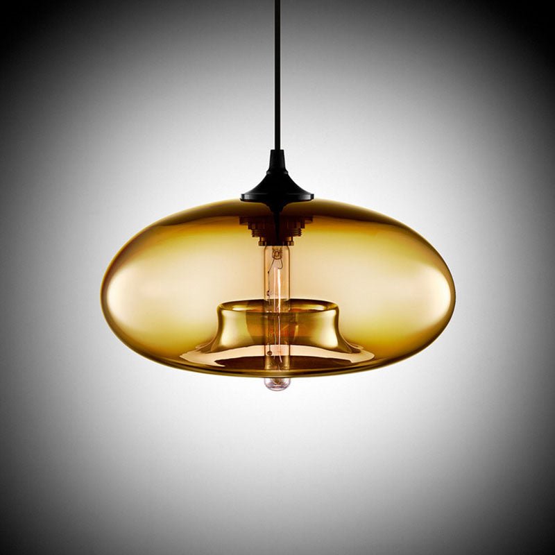Colored Glass Pendant Light - Modern Hanging Design