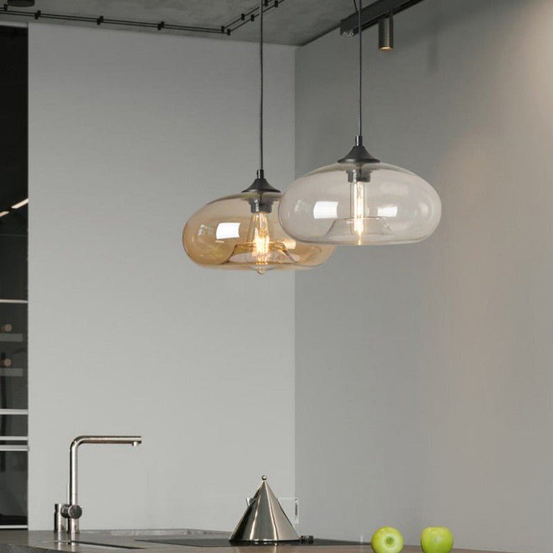 Colored Glass Pendant Light - Modern Hanging Design