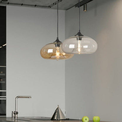 Colored Glass Pendant Light - Modern Hanging Design