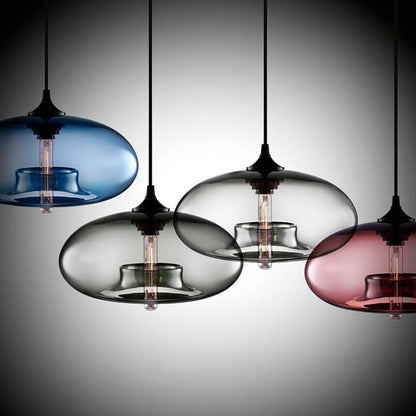 Colored Glass Pendant Light - Modern Hanging Design