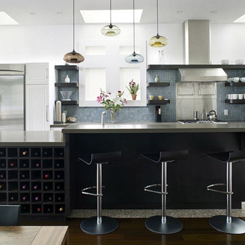Colored Glass Pendant Light - Modern Hanging Design