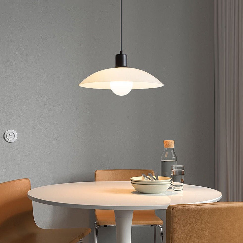 Minimalist Pendant Light - Elegant White Glass Design
