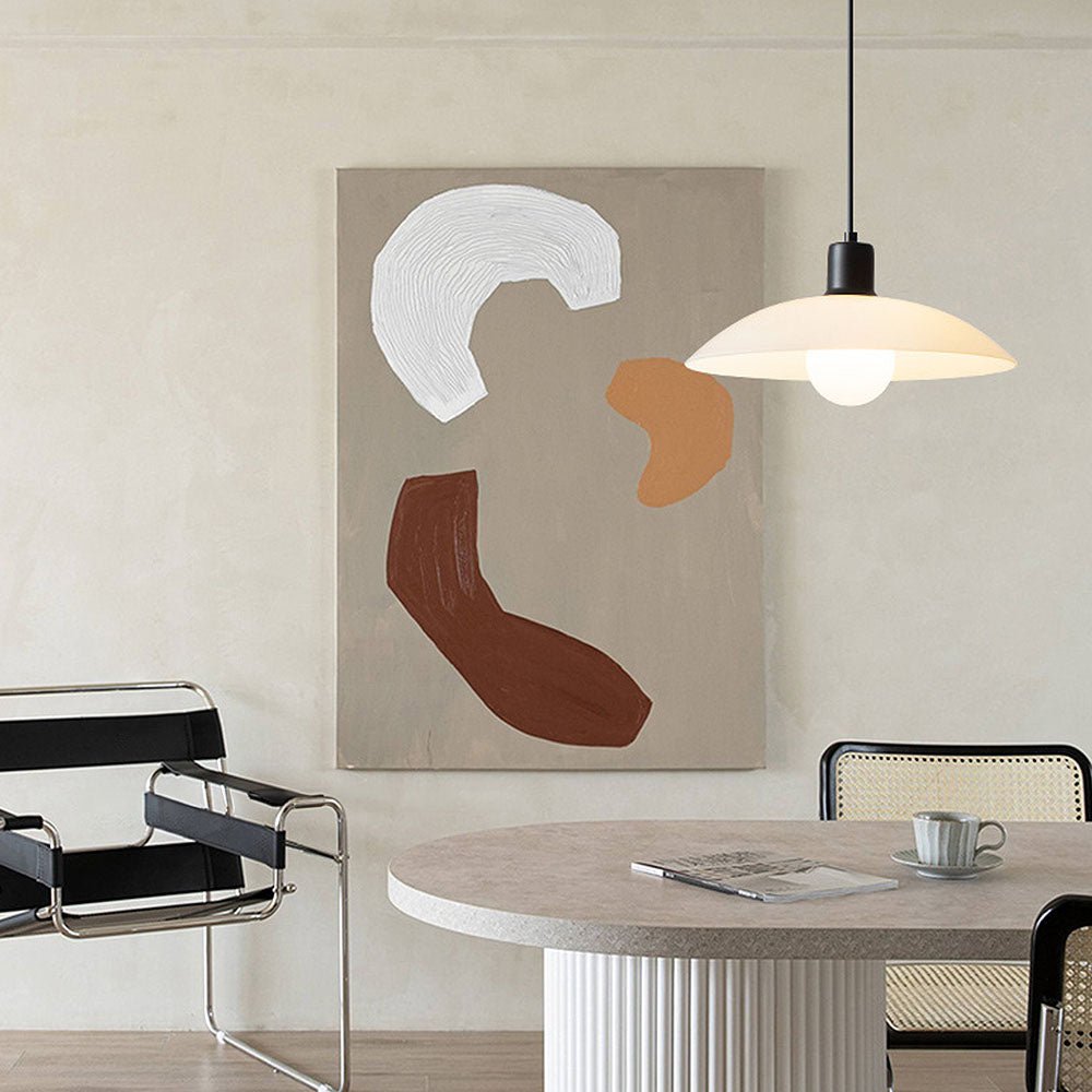 Minimalist Pendant Light - Elegant White Glass Design