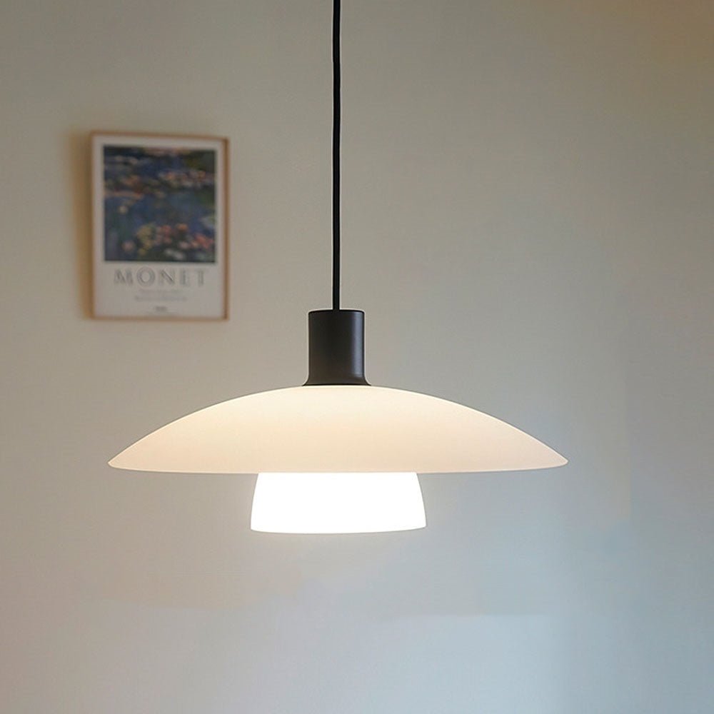 Minimalist Pendant Light - Elegant White Glass Design