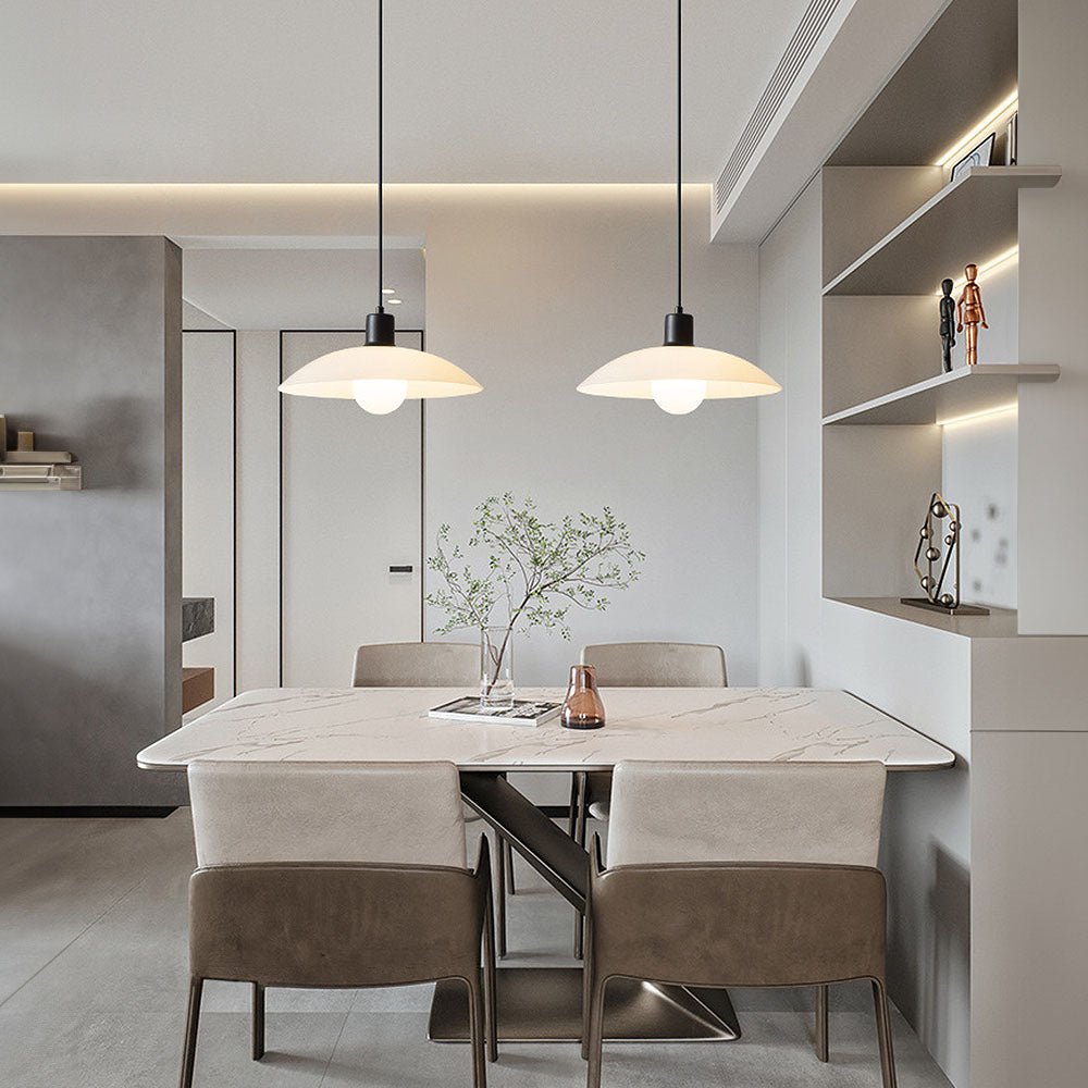 Minimalist Pendant Light - Elegant White Glass Design