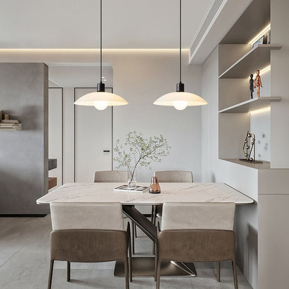 Minimalist Pendant Light - Elegant White Glass Design