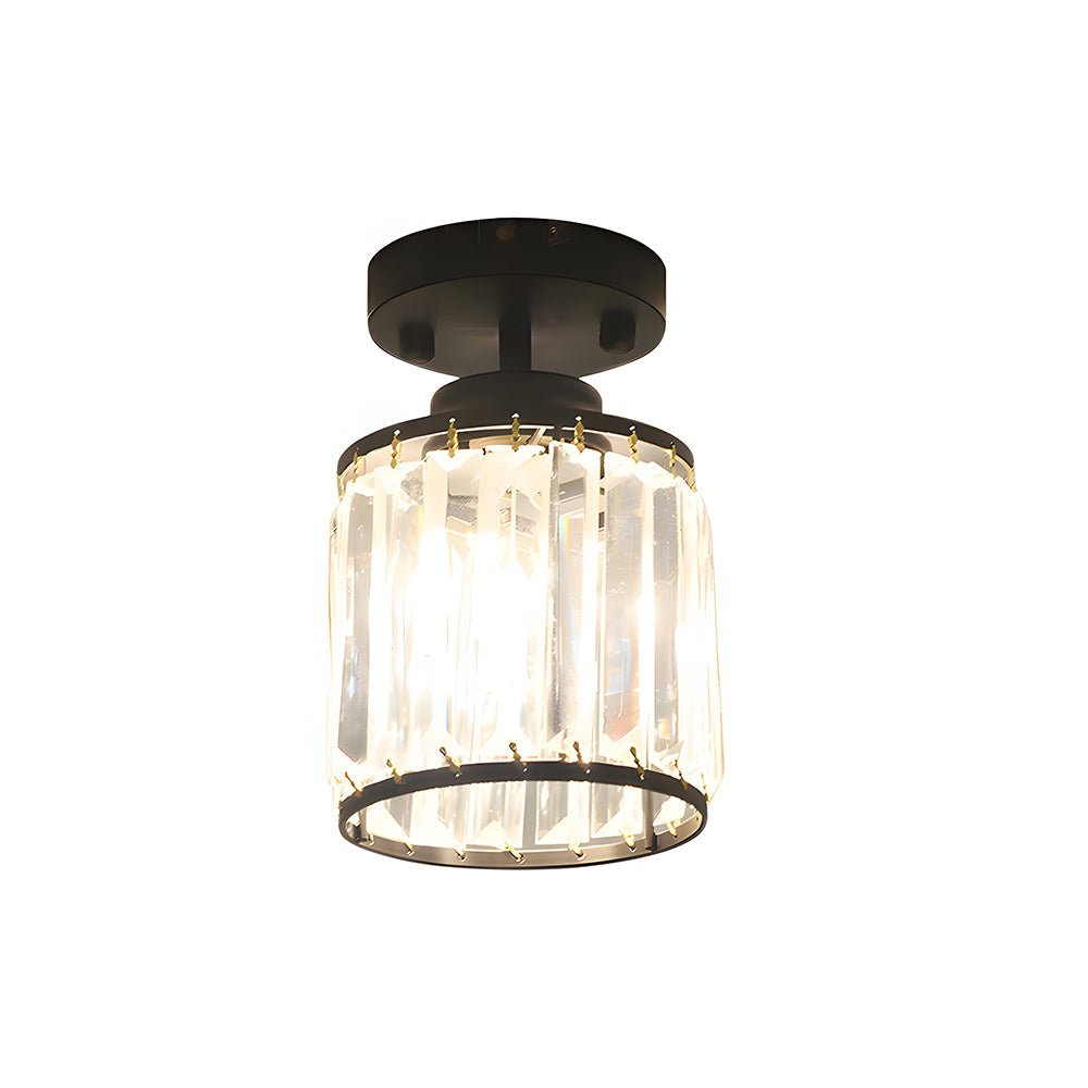 Modern Semi-Flush Crystal Pendant Light for Elegant Hallways
