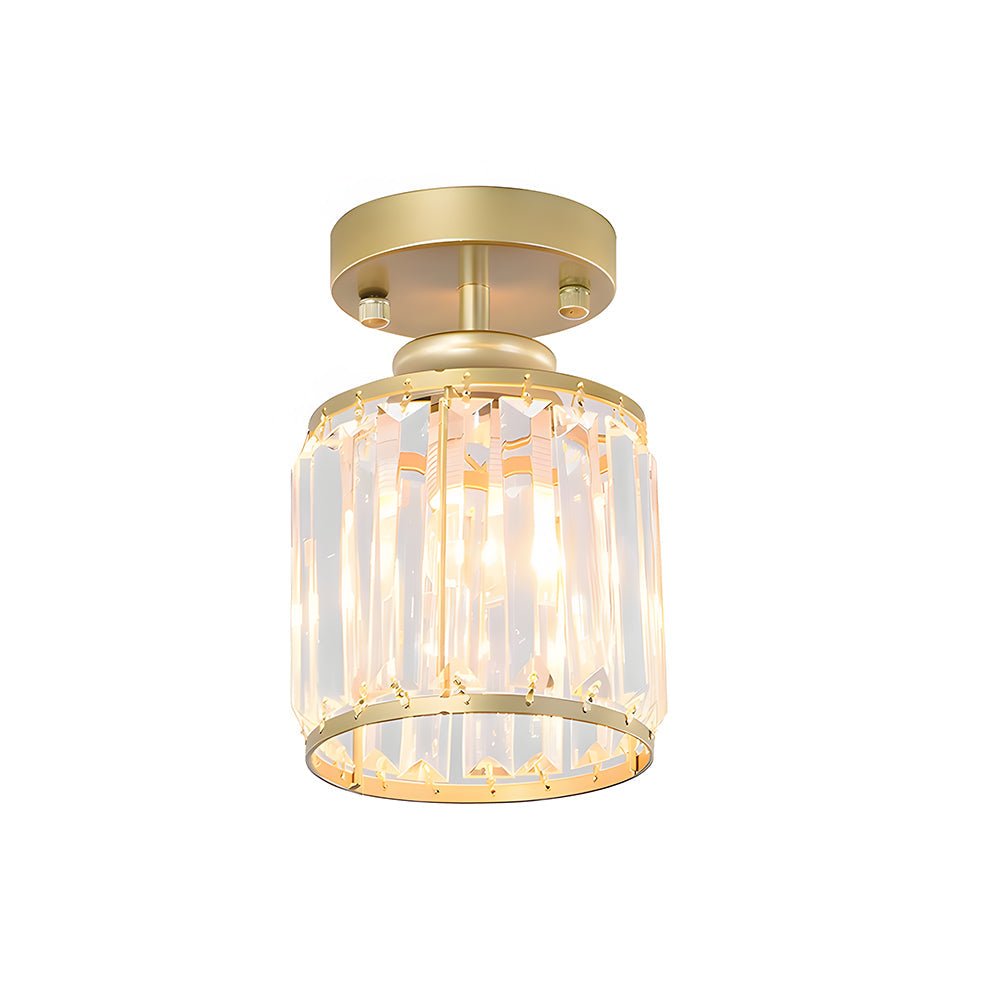 Modern Semi-Flush Crystal Pendant Light for Elegant Hallways