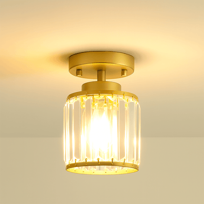 Modern Semi-Flush Crystal Pendant Light for Elegant Hallways