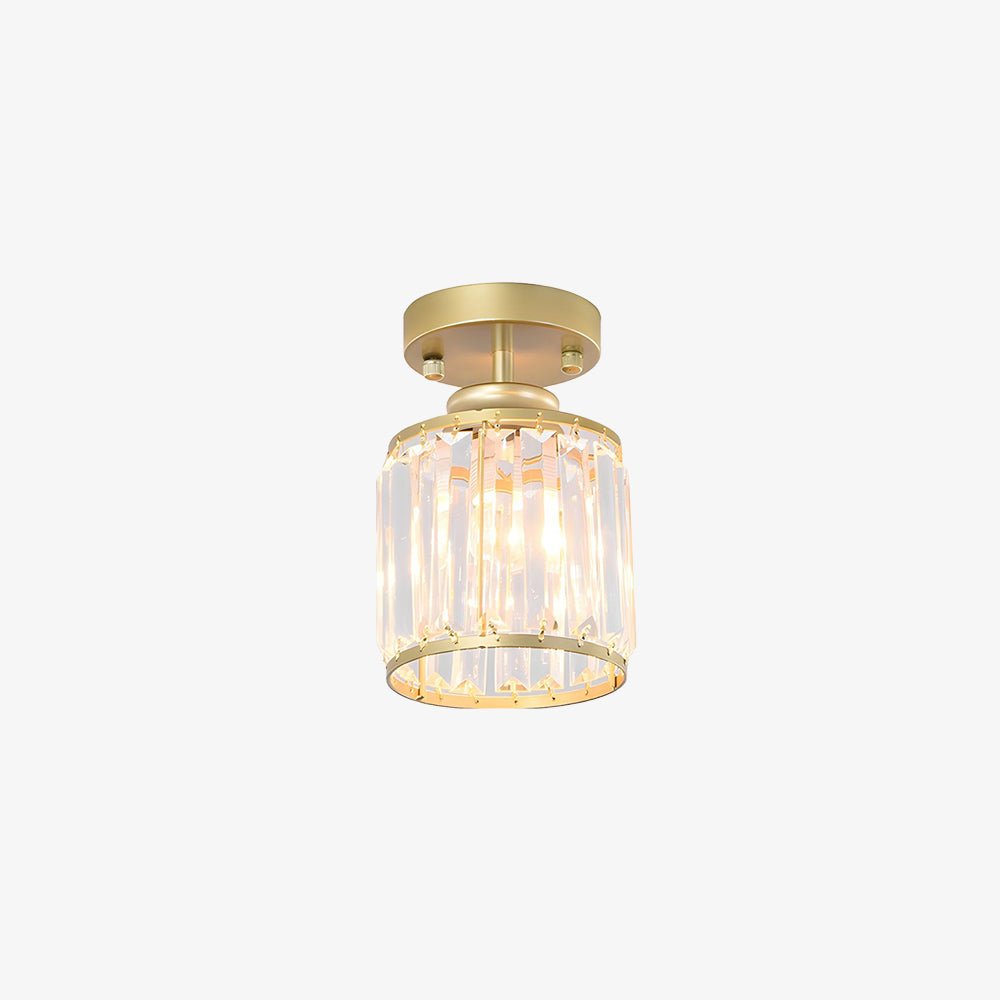 Modern Semi-Flush Crystal Pendant Light for Elegant Hallways