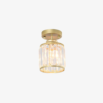 Modern Semi-Flush Crystal Pendant Light for Elegant Hallways